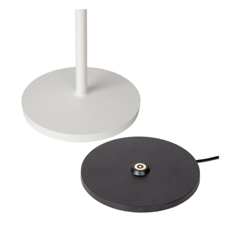 Lucide JUSTINE - Lampe de table Rechargeable Intérieur/Extérieur - Batterie/Piles - LED - L 13,5 x P 13,5 x H 38 cm - Blanc