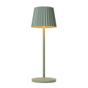 Lucide JUSTINE - Lampe de table Rechargeable Intérieur/Extérieur - Batterie/Piles - LED - L 13,5 x P 13,5 x H 38 cm - Vert