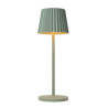 Lucide JUSTINE - Lampe de table Rechargeable Intérieur/Extérieur - Batterie/Piles - LED - L 13,5 x P 13,5 x H 38 cm - Vert