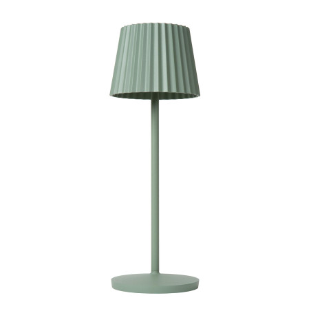 Lucide JUSTINE - Lampe de table Rechargeable Intérieur/Extérieur - Batterie/Piles - LED - L 13,5 x P 13,5 x H 38 cm - Vert