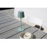 Lucide JUSTINE - Lampe de table Rechargeable Intérieur/Extérieur - Batterie/Piles - LED - L 13,5 x P 13,5 x H 38 cm - Vert