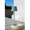 Lucide JUSTINE - Lampe de table Rechargeable Intérieur/Extérieur - Batterie/Piles - LED - L 13,5 x P 13,5 x H 38 cm - Vert