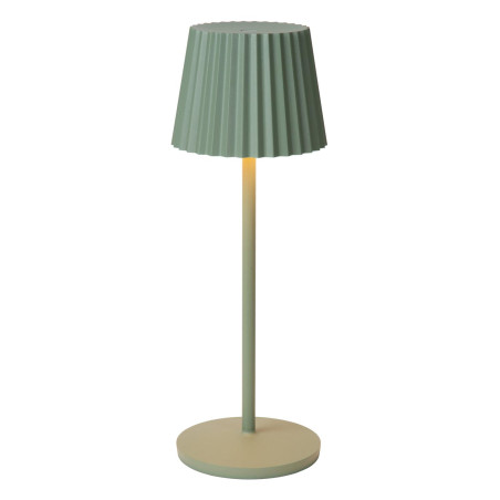 Lucide JUSTINE - Lampe de table Rechargeable Intérieur/Extérieur - Batterie/Piles - LED - L 13,5 x P 13,5 x H 38 cm - Vert