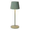 Lucide JUSTINE - Lampe de table Rechargeable Intérieur/Extérieur - Batterie/Piles - LED - L 13,5 x P 13,5 x H 38 cm - Vert