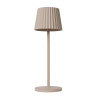 Lucide JUSTINE - Lampe de table Rechargeable Intérieur/Extérieur - Batterie/Piles - LED - L 13,5 x P 13,5 x H 38 cm - Crème