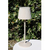 Lucide JUSTINE - Lampe de table Rechargeable Intérieur/Extérieur - Batterie/Piles - LED - L 13,5 x P 13,5 x H 38 cm - Crème