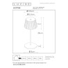Lucide JUSTINE - Lampe de table Rechargeable Intérieur/Extérieur - Batterie/Piles - LED - L 13,5 x P 13,5 x H 38 cm - Crème
