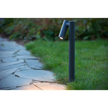 Lucide TATUM - Borne extérieur - LED - 1x5W 3000K - IP65 - Anthracite