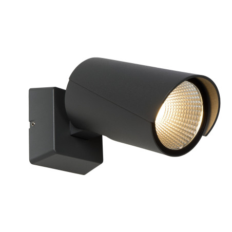 Lucide MANAL - Spot mural / Applique mural Intérieur/Extérieur - LED - 1x13W 3000K - IP65 - Anthracite