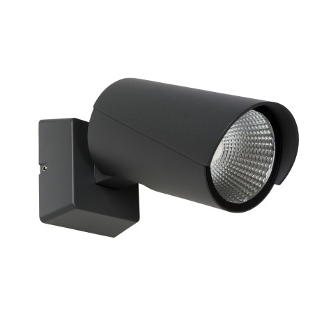 Lucide MANAL - Spot mural / Applique mural Intérieur/Extérieur - LED - 1x13W 3000K - IP65 - Anthracite