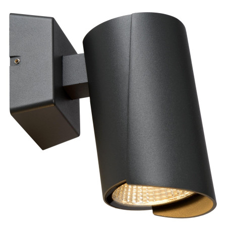 Lucide MANAL - Spot mural / Applique mural Intérieur/Extérieur - LED - 1x13W 3000K - IP65 - Anthracite