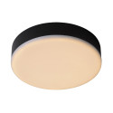 Lucide CERES-LED - Plafonnier Salle de bains - Ø 21,5 cm - LED Dim. - 1x30W 3000K - IP44 - Noir