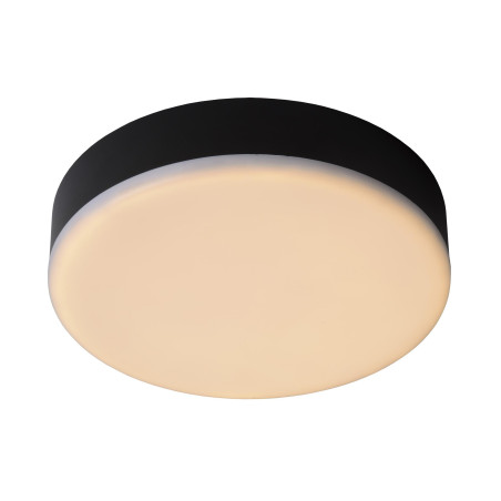 Lucide CERES-LED - Plafonnier Salle de bains - Ø 21,5 cm - LED Dim. - 1x30W 3000K - IP44 - Noir