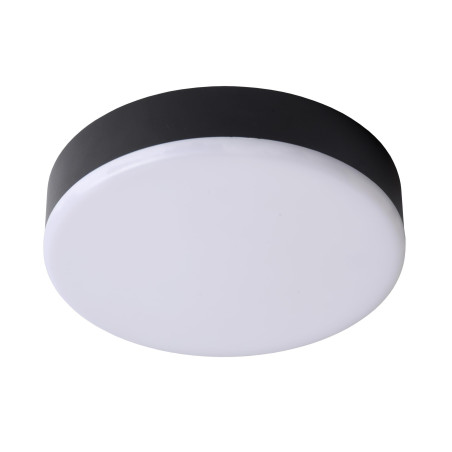 Lucide CERES-LED - Plafonnier Salle de bains - Ø 21,5 cm - LED Dim. - 1x30W 3000K - IP44 - Noir