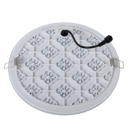 Lucide CERES-LED - Plafonnier Salle de bains - Ø 21,5 cm - LED Dim. - 1x30W 3000K - IP44 - Blanc