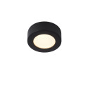 Lucide BRICE-LED - Plafonnier Salle de bains - Ø 11,7 cm - LED Dim. - 1x8W 3000K - IP44 - Noir