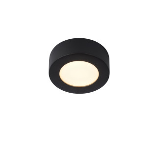 Lucide BRICE-LED - Plafonnier Salle de bains - Ø 11,7 cm - LED Dim. - 1x8W 3000K - IP44 - Noir