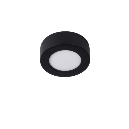 Lucide BRICE-LED - Plafonnier Salle de bains - Ø 11,7 cm - LED Dim. - 1x8W 3000K - IP44 - Noir