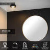 Lucide BRICE-LED - Plafonnier Salle de bains - Ø 11,7 cm - LED Dim. - 1x8W 3000K - IP44 - Noir