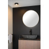 Lucide BRICE-LED - Plafonnier Salle de bains - Ø 11,7 cm - LED Dim. - 1x8W 3000K - IP44 - Noir