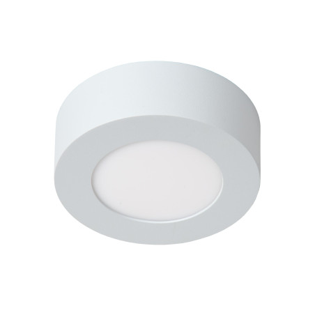 Lucide BRICE-LED - Plafonnier Salle de bains - Ø 11,7 cm - LED Dim. - 1x8W 3000K - IP44 - Blanc