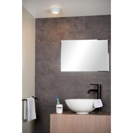 Lucide BRICE-LED - Plafonnier Salle de bains - Ø 11,7 cm - LED Dim. - 1x8W 3000K - IP44 - Blanc