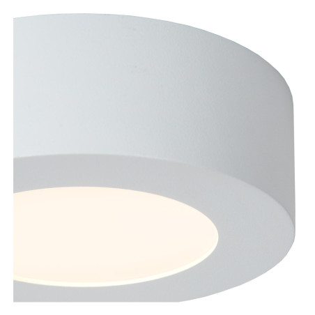 Lucide BRICE-LED - Plafonnier Salle de bains - Ø 11,7 cm - LED Dim. - 1x8W 3000K - IP44 - Blanc