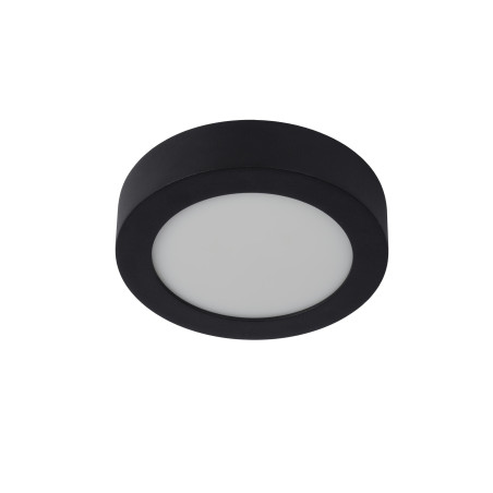 Lucide BRICE-LED - Plafonnier Salle de bains - Ø 18 cm - LED Dim. - 1x12W 3000K - IP44 - Noir