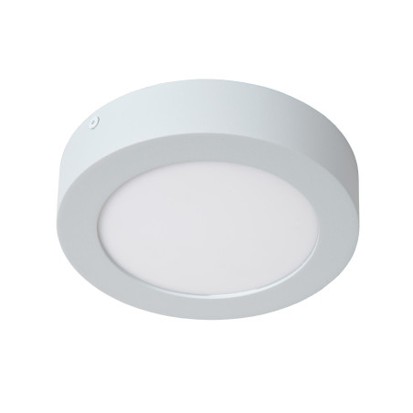 Lucide BRICE-LED - Plafonnier Salle de bains - Ø 18 cm - LED Dim. - 1x12W 3000K - IP44 - Blanc