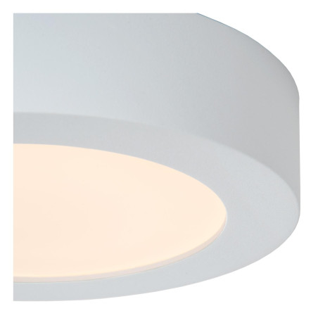 Lucide BRICE-LED - Plafonnier Salle de bains - Ø 18 cm - LED Dim. - 1x12W 3000K - IP44 - Blanc