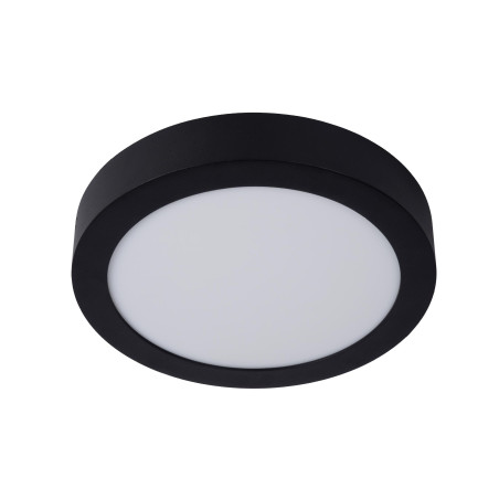 Lucide BRICE-LED - Plafonnier Salle de bains - Ø 24 cm - LED Dim. - 1x15W 3000K - IP44 - Noir