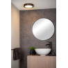 Lucide BRICE-LED - Plafonnier Salle de bains - Ø 24 cm - LED Dim. - 1x15W 3000K - IP44 - Noir