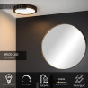 Lucide BRICE-LED - Plafonnier Salle de bains - Ø 30 cm - LED Dim. - 1x30W 3000K - IP44 - Noir