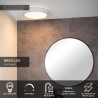 Lucide BRICE-LED - Plafonnier Salle de bains - Ø 30 cm - LED Dim. - 1x30W 3000K - IP44 - Blanc