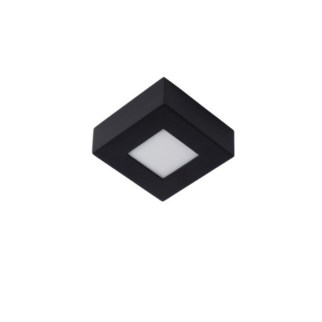 Lucide BRICE-LED - Plafonnier Salle de bains - LED Dim. - 1x8W 3000K - IP44 - Noir