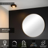 Lucide BRICE-LED - Plafonnier Salle de bains - LED Dim. - 1x8W 3000K - IP44 - Noir