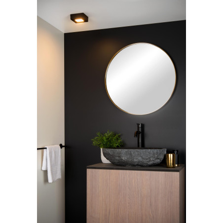 Lucide BRICE-LED - Plafonnier Salle de bains - LED Dim. - 1x8W 3000K - IP44 - Noir