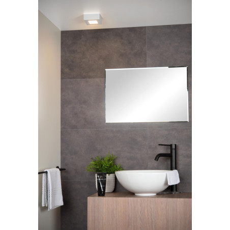 Lucide BRICE-LED - Plafonnier Salle de bains - LED Dim. - 1x8W 3000K - IP44 - Blanc
