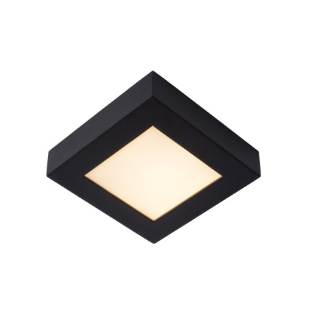 Lucide BRICE-LED - Plafonnier Salle de bains - LED Dim. - 1x15W 3000K - IP44 - Noir