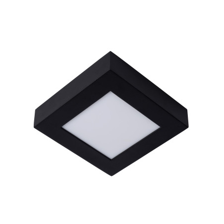 Lucide BRICE-LED - Plafonnier Salle de bains - LED Dim. - 1x15W 3000K - IP44 - Noir