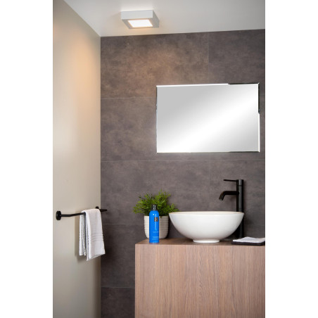 Lucide BRICE-LED - Plafonnier Salle de bains - LED Dim. - 1x15W 3000K - IP44 - Blanc