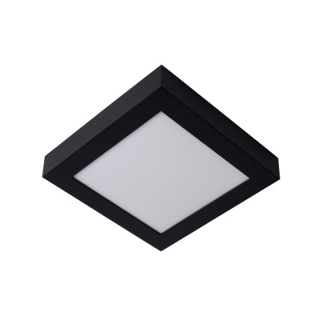 Lucide BRICE-LED - Plafonnier Salle de bains - LED Dim. - 1x22W 3000K - IP44 - Noir