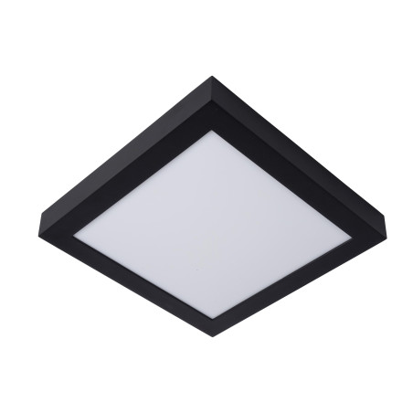 Lucide BRICE-LED - Plafonnier Salle de bains - LED Dim. - 1x30W 3000K - IP44 - Noir