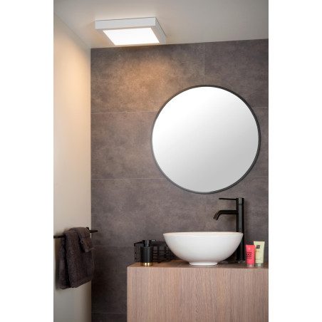 Lucide BRICE-LED - Plafonnier Salle de bains - LED Dim. - 1x30W 3000K - IP44 - Blanc