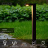 Lucide TEXAS - Borne extérieur - LED - 1x7W 3000K - IP54 - Anthracite