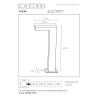Lucide TEXAS - Borne extérieur - LED - 1x7W 3000K - IP54 - Anthracite