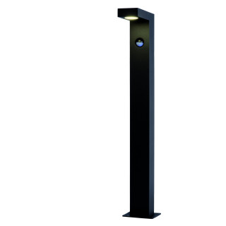Lucide TEXAS-IR - Borne extérieur - LED - 1x7W 3000K - IP54- Détecteur De Mouvement & Jour/Nuit (désactivable) - Anthracite