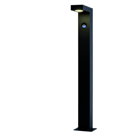 Lucide TEXAS-IR - Borne extérieur - LED - 1x7W 3000K - IP54- Détecteur De Mouvement & Jour/Nuit (désactivable) - Anthracite