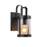 Lucide LINDELO - Applique murale Intérieur/Extérieur - 1xE27 - IP23 - Noir