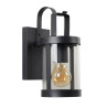 Lucide LINDELO - Applique murale Intérieur/Extérieur - 1xE27 - IP23 - Noir